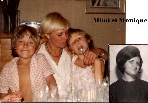 MimiHutin, ses enfants Patrick et Valrie, Monique Garcia